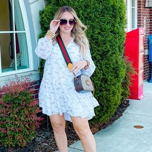 J. Marie Collections/ Off White/Tiger Dress/ Size Medium/ EUC